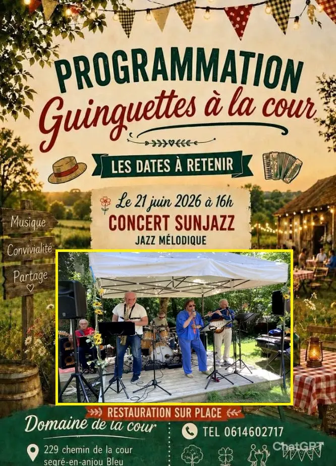 Affiche Guinguettes de la cour 21 juin 2026